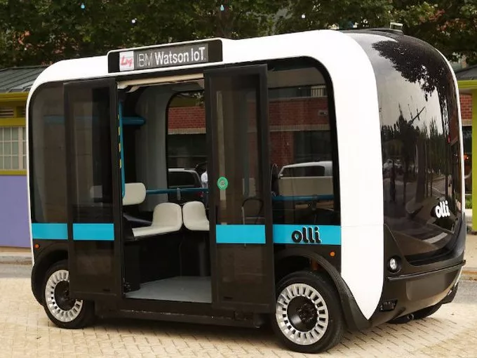 3D-nyomtatású elektromos önvezető autóbusz